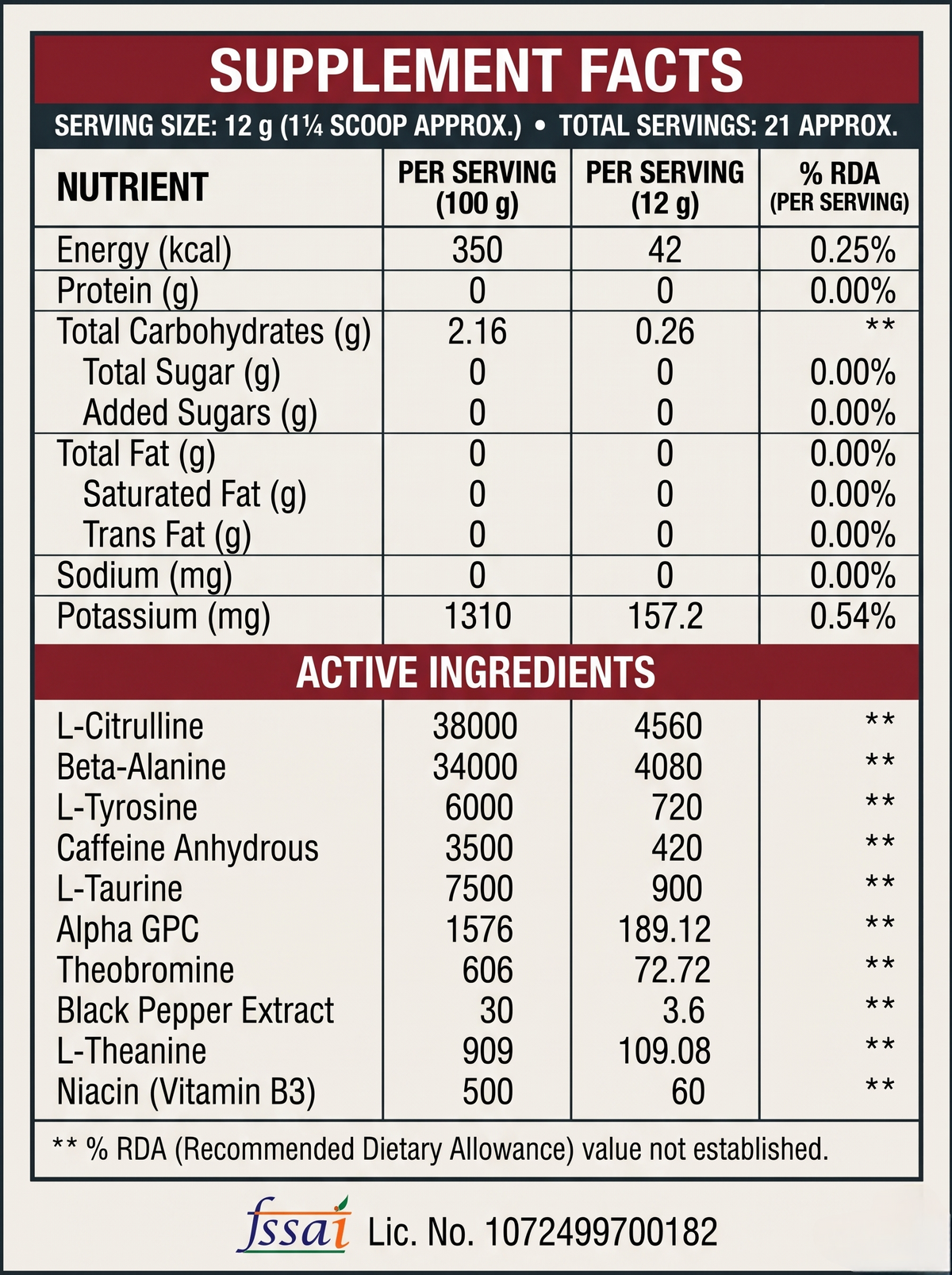 ZERO STATE™ POWERHOUSE 300 Pre Workout