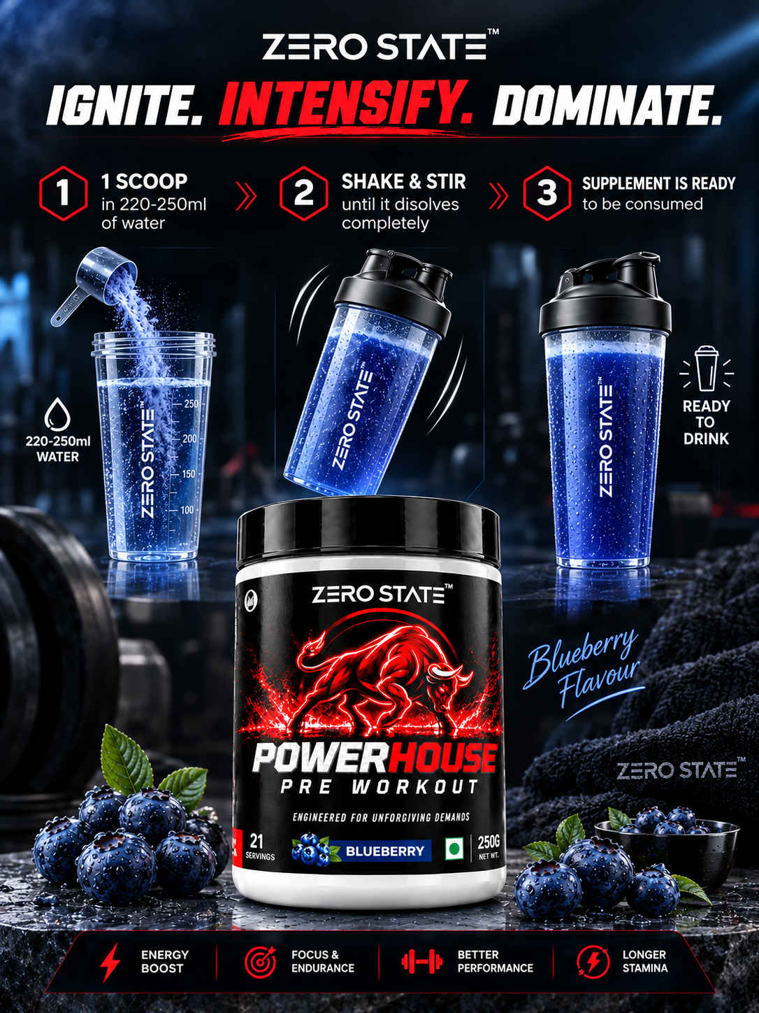 ZERO STATE™ POWERHOUSE 300 Pre Workout